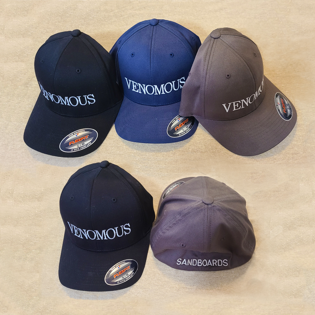 Venomous brand fitted caps
